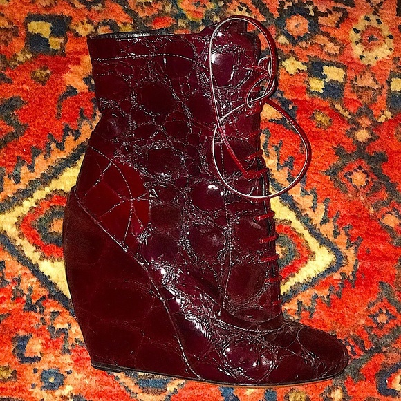 Alaia Shoes - 🔥Alaïa patent wedge booties! RARE